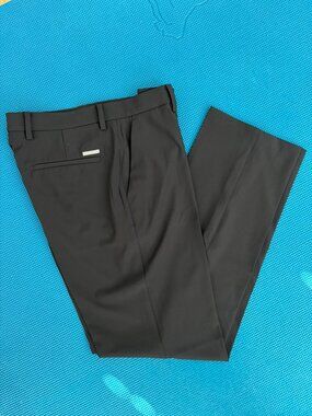 Ashworth Black Men's Flat Front Pants - 34/34